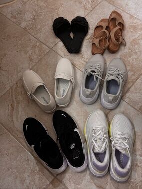 Assorted Women's Shoes Bundle - Neutral Colors (Black, White, Tan, Gray)